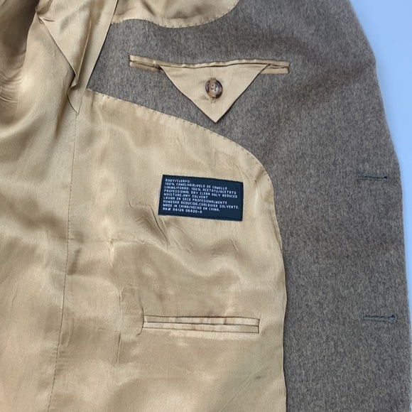 Stafford Executive 100% Camel Hair Sport Coat Blazer Jacket Size 44R - Picture 10 of 16